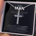 Load image into Gallery viewer, To My Man Artisan Cross Necklace with Snake Chain
