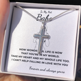 Load image into Gallery viewer, To My Hot Babe Artisan Cross Necklace with Snake Chain
