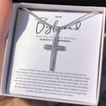 Load image into Gallery viewer, To My Boyfriend Cross Necklace with Snake Chain
