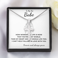 Load image into Gallery viewer, To My Hot Babe Artisan Cross Necklace with Snake Chain
