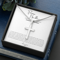 Load image into Gallery viewer, Promise Cross Necklace with Snake Chain
