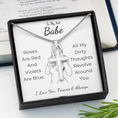 Load image into Gallery viewer, To My Hot Babe Artisan Cross Necklace with Snake Chain
