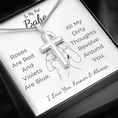 Load image into Gallery viewer, To My Hot Babe Artisan Cross Necklace with Snake Chain
