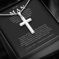 Load image into Gallery viewer, To My Man Cross Necklace with Snake Chain
