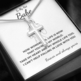 Load image into Gallery viewer, To My Hot Babe Artisan Cross Necklace with Snake Chain
