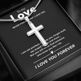 Load image into Gallery viewer, To My Love Artisan Cross Necklace with Snake Chain

