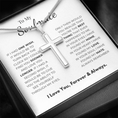 Load image into Gallery viewer, To My Soulmate Artisan Cross Necklace with Snake Chain
