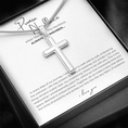 Load image into Gallery viewer, Promise Cross Necklace with Snake Chain
