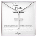 Load image into Gallery viewer, Promise Cross Necklace with Snake Chain
