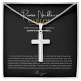 Load image into Gallery viewer, Prosonalized Promise Cross Necklace with Snake Chain
