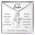 Load image into Gallery viewer, To My Hot Babe Artisan Cross Necklace with Snake Chain

