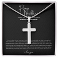 Load image into Gallery viewer, Promise Cross Necklace with Snake Chain
