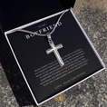 Load image into Gallery viewer, To My Boyfriend Cross Necklace with Snake Chain
