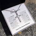Load image into Gallery viewer, To My Soulmate Artisan Cross Necklace with Snake Chain
