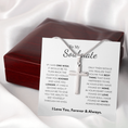 Load image into Gallery viewer, To My Soulmate Artisan Cross Necklace with Snake Chain

