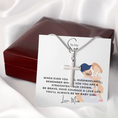 Load image into Gallery viewer, To My Son Artisan Cross Necklace with Snake Chain
