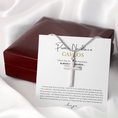 Load image into Gallery viewer, Prosonalized Promise Cross Necklace with Snake Chain
