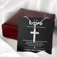 Load image into Gallery viewer, To My Love Artisan Cross Necklace with Snake Chain
