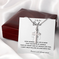 Load image into Gallery viewer, To My Hot Babe Artisan Cross Necklace with Snake Chain

