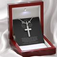 Load image into Gallery viewer, To My Man Cross Necklace with Snake Chain
