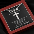 Load image into Gallery viewer, To My Love Artisan Cross Necklace with Snake Chain
