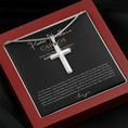 Load image into Gallery viewer, Prosonalized Promise Cross Necklace with Snake Chain
