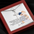 Load image into Gallery viewer, To My Son Artisan Cross Necklace with Snake Chain
