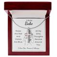 Load image into Gallery viewer, To My Hot Babe Artisan Cross Necklace with Snake Chain
