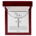 Load image into Gallery viewer, Promise Cross Necklace with Snake Chain
