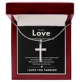 Load image into Gallery viewer, To My Love Artisan Cross Necklace with Snake Chain

