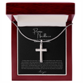 Load image into Gallery viewer, Promise Cross Necklace with Snake Chain
