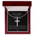 Load image into Gallery viewer, Prosonalized Promise Cross Necklace with Snake Chain
