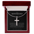 Load image into Gallery viewer, To My Boyfriend Cross Necklace with Snake Chain
