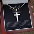 Load image into Gallery viewer, Prosonalized Promise Cross Necklace with Snake Chain

