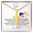 Load image into Gallery viewer, To My Son Artisan Cross Necklace with Snake Chain
