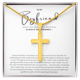 Load image into Gallery viewer, To My Boyfriend Cross Necklace with Snake Chain
