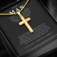 Load image into Gallery viewer, To My Man Cross Necklace with Snake Chain
