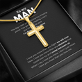 Load image into Gallery viewer, To My Man Artisan Cross Necklace with Snake Chain
