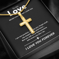 Load image into Gallery viewer, To My Love Artisan Cross Necklace with Snake Chain
