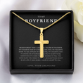 Load image into Gallery viewer, To My Boyfriend Cross Necklace with Snake Chain
