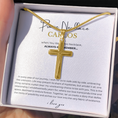 Load image into Gallery viewer, Prosonalized Promise Cross Necklace with Snake Chain
