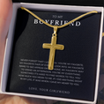 Load image into Gallery viewer, To My Boyfriend Cross Necklace with Snake Chain
