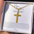 Load image into Gallery viewer, Promise Cross Necklace with Snake Chain
