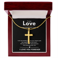 Load image into Gallery viewer, To My Love Artisan Cross Necklace with Snake Chain
