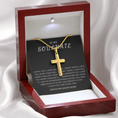 Load image into Gallery viewer, To My Soulmate Cross Necklace with Snake Chain
