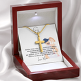 Load image into Gallery viewer, To My Son Artisan Cross Necklace with Snake Chain
