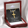 Load image into Gallery viewer, To My Love Artisan Cross Necklace with Snake Chain
