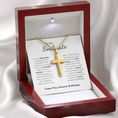 Load image into Gallery viewer, To My Soulmate Artisan Cross Necklace with Snake Chain
