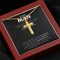 Load image into Gallery viewer, To My Man Artisan Cross Necklace with Snake Chain
