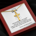 Load image into Gallery viewer, To My Hot Babe Artisan Cross Necklace with Snake Chain
